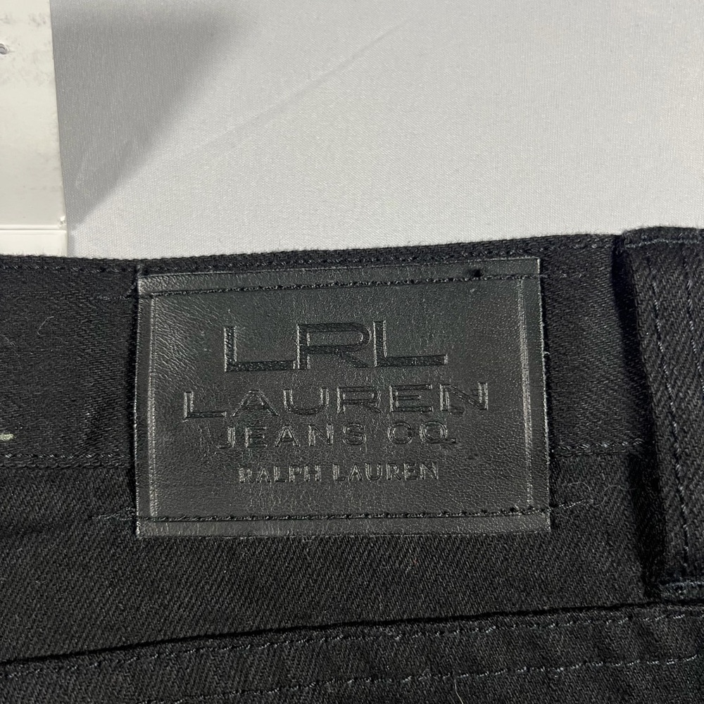 NWT Lauren Ralph Lauren Black Classic Bootcut Jeans Womens Size 14P - Picture 4 of 9
